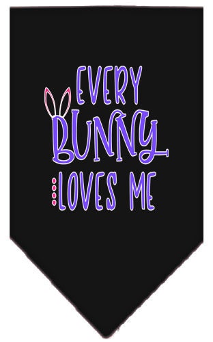 Pet and Dog Bandana Screen Printed, "Every Bunny Loves Me"