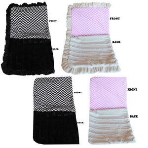 Dog, Puppy & Pet or Cat Sleepytime Cuddle Blankets, "Chevrons" (Choose from: Pink or Black!)
