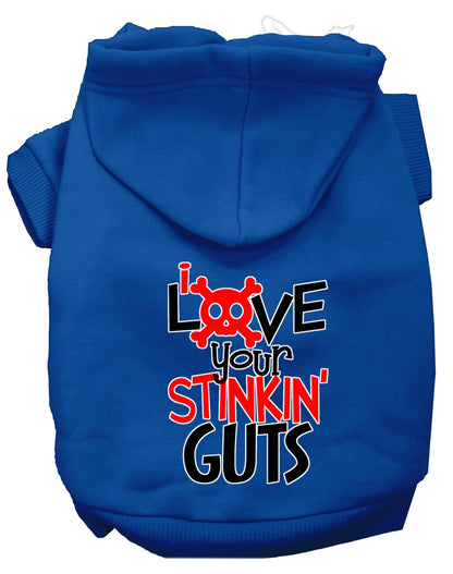 Pet, Dog & Cat Hoodie Screen Printed, "Love Your Stinkin Guts"