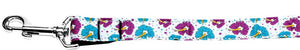 Pet Dog and Cat Nylon Collar or Leash, "Blue & Purple Hibiscus Flowers"