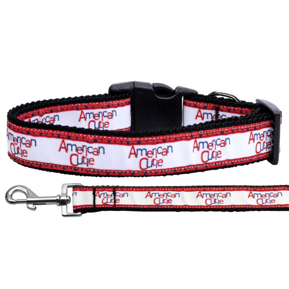 Pet Dog & Cat Nylon Collar or Leash, "American Cutie"