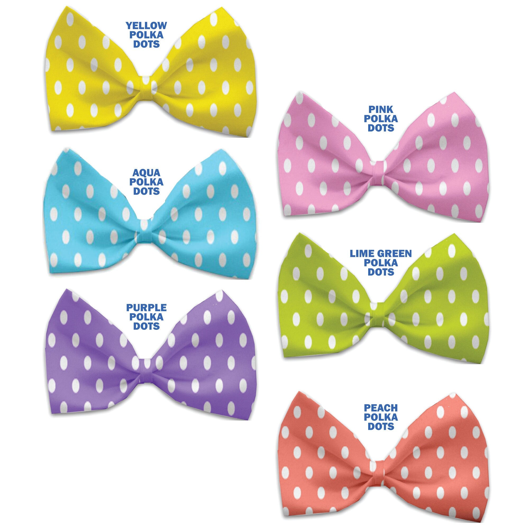 Pet, Dog and Cat Bow Ties, "Polka Dots Group" *Available in 6 different pattern options!*