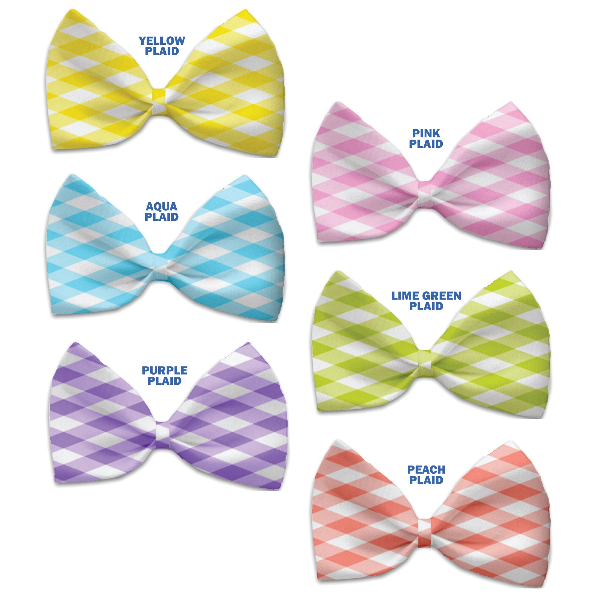 Pet, Dog and Cat Bow Ties, "Plaids Group" *Available in 6 different pattern options!*