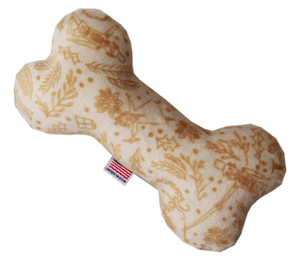 Pet and Dog Plush 6" Bone Toy, "Happy Holidays Group" (Available in 6 different pattern options!)