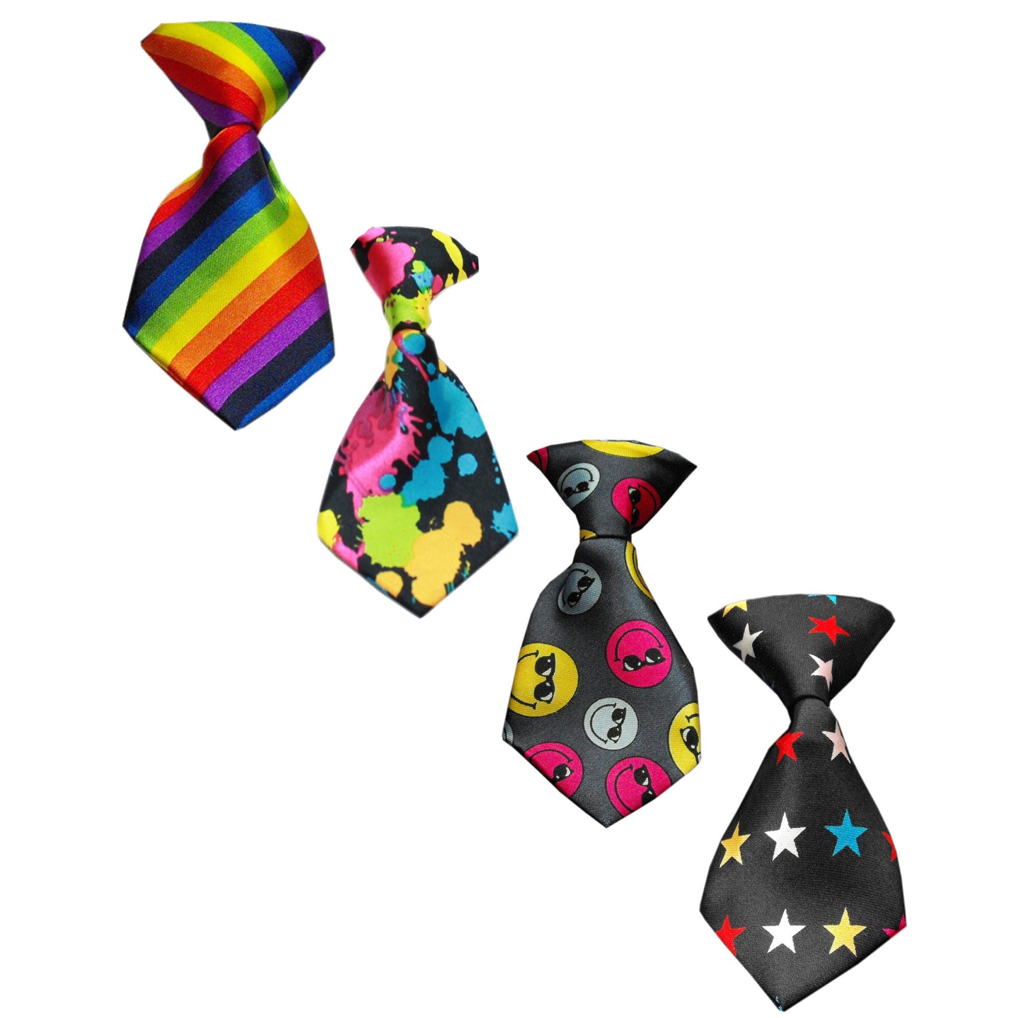 Pet, Dog & Cat Neck Ties, "Rainbow Group" *Available in 4 different print options!*