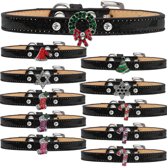 Christmas Dog, Puppy & Pet Widget Ice Cream Collar, "Holiday Charms" (Available in 11 different charm options!)