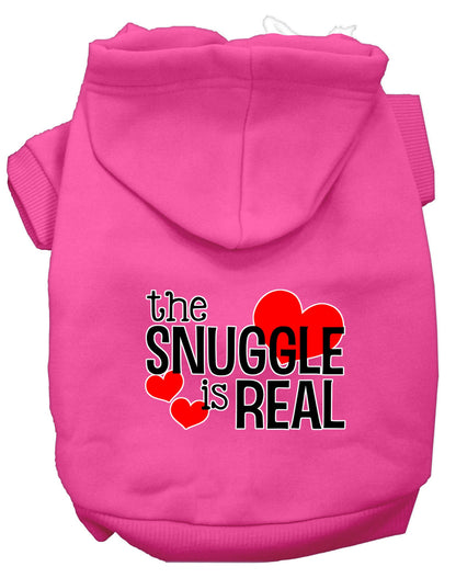 Pet, Dog & Cat Hoodie Screen Printed, "The Snuggle Is Real"