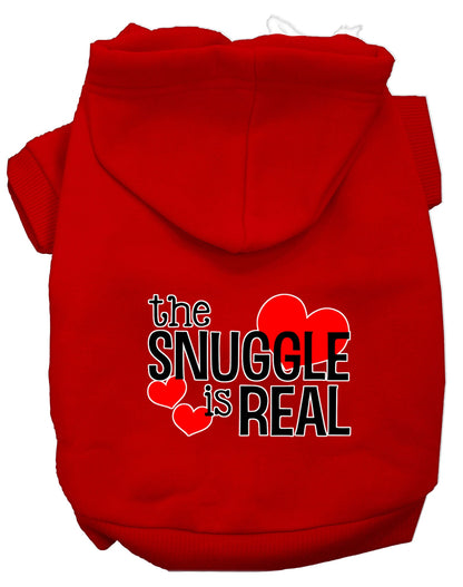 Pet, Dog & Cat Hoodie Screen Printed, "The Snuggle Is Real"