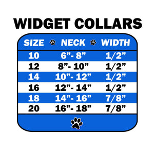 Dog, Puppy & Pet Designer Croc Widget Collar, "Silver Stars"
