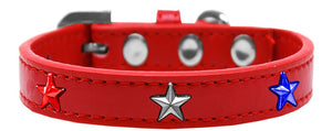 Dog, Puppy and Pet Widget Fashion Collar, "Red, White & Blue Stars"