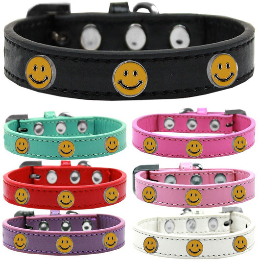 Dog, Puppy and Pet Widget Fashion Collar, "Happy Face"