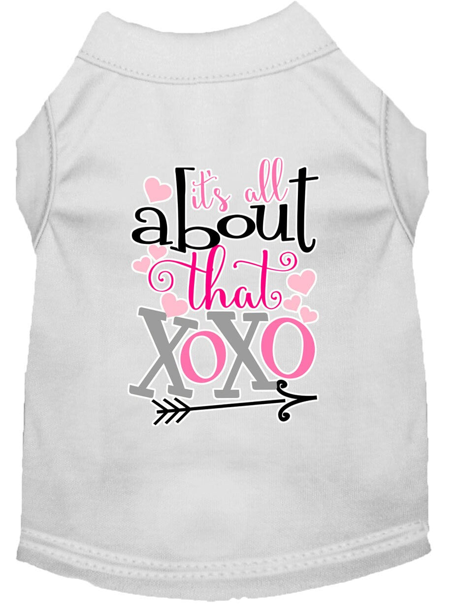 Pet Dog & Cat Shirt Screen Printed, "All About That XOXO"