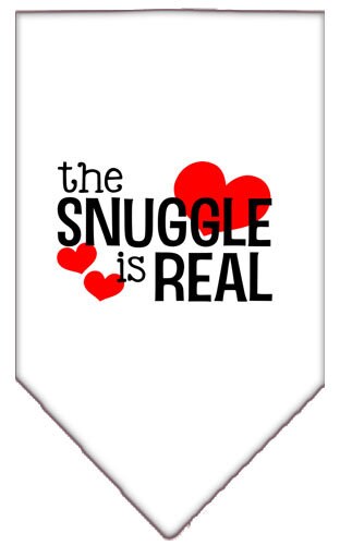 Pet and Dog Bandana Screen Printed, "The Snuggle Is Real"