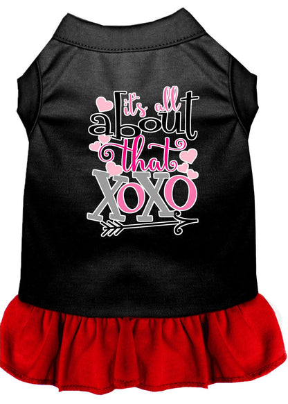 Dog Dress, Pet Dog & Cat Dress Screen Printed, "All About That XOXO"