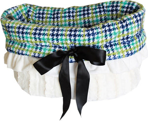 Dog, Puppy & Pet or Cat Reversible Snuggle Bugs Pet Bed, Bag, and Car Seat All-in-One, "Plaids"
