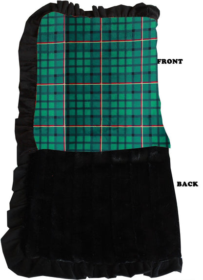 Dog, Puppy & Pet or Cat Sleepytime Cuddle Blankets, "Plaids" (Choose from Red or Green!)