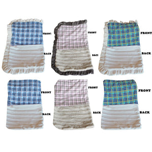 Dog, Puppy & Pet or Cat Sleepytime Cuddle Blankets, "Plaids" (Choose from: Pink, Blue or Aqua!)