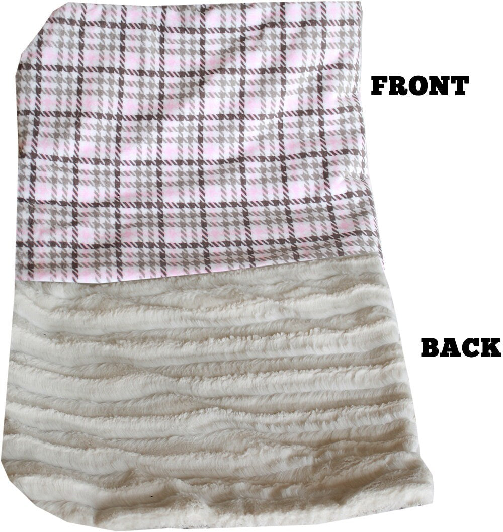 Dog, Puppy & Pet or Cat Sleepytime Cuddle Blankets, "Plaids" (Choose from: Pink, Blue or Aqua!)