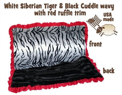 Dog, Puppy & Pet or Cat Sleepytime Cuddle Blankets, "White Siberian Tiger"