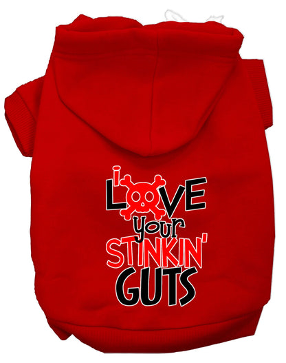 Pet, Dog & Cat Hoodie Screen Printed, "Love Your Stinkin Guts"