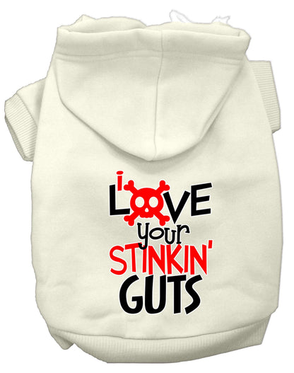 Pet, Dog & Cat Hoodie Screen Printed, "Love Your Stinkin Guts"