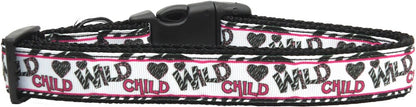 Pet Dog & Cat Nylon Collar or Leash, "Wild Child"