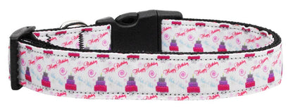 Pet Dog and Cat Nylon Collar or Leash, "Cakes & Wishes"