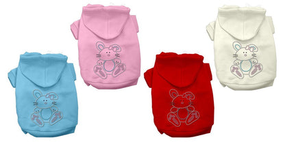 Pet, Dog & Cat Hoodie Rhinestone, "Bunny"