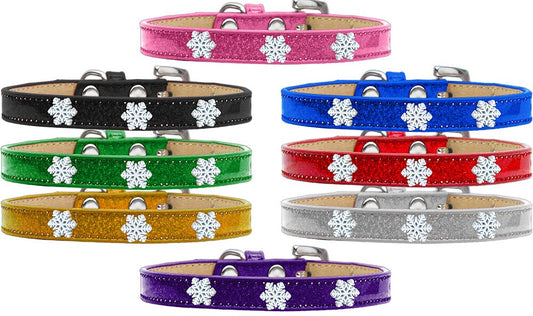 Dog, Puppy & Pet Widget Ice Cream Collar, "Snowflakes"