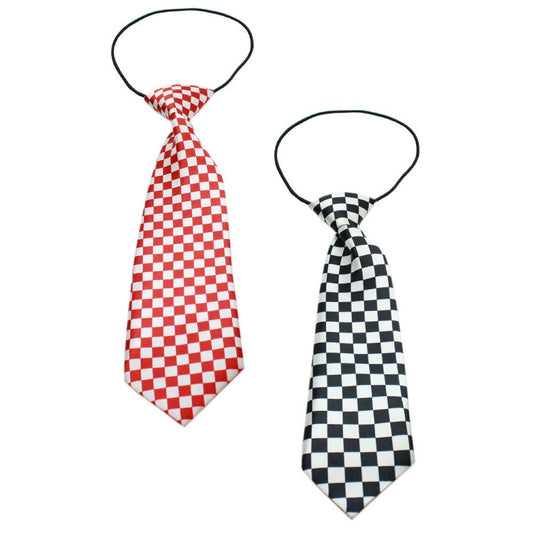 Big Dog Neck Ties, "Checkered" (Choose from: Black or Red)