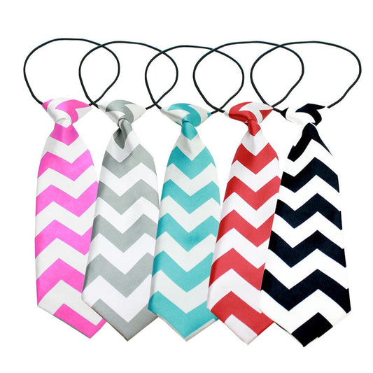 Big Dog Neck Ties, "Chevrons" (Choose from: Black, Grey, Red, Aqua, or Pink)