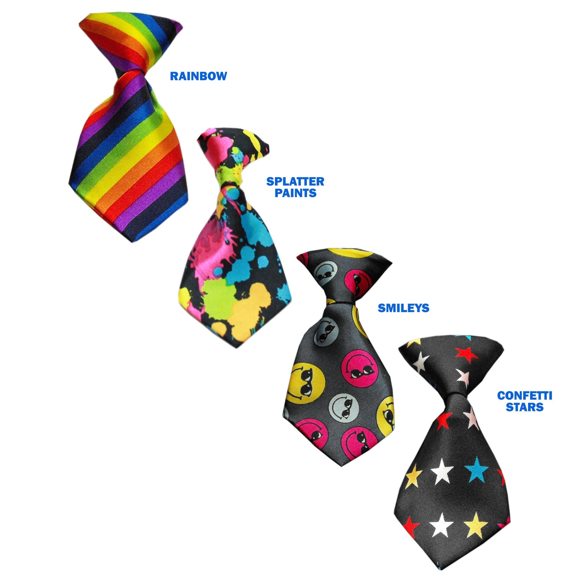 Pet, Dog & Cat Neck Ties, "Rainbow Group" *Available in 4 different print options!*
