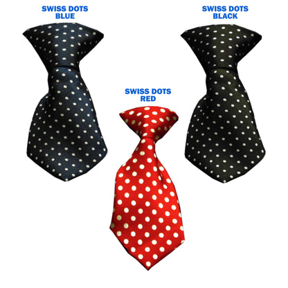 Pet, Dog & Cat Neck Ties, "Swiss Dots Group" *Available in 3 different print options!*