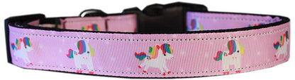 Pet Dog & Cat Nylon Collar or Leash, "Unicorn" *Available in Pink, Blue, Mauve or Aqua!*