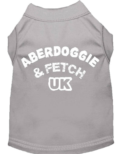 Pet Dog & Cat Shirt Screen Printed, "Aberdoggie and Fetch UK"