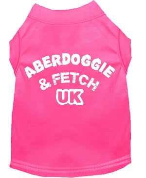 Pet Dog & Cat Shirt Screen Printed, "Aberdoggie and Fetch UK"