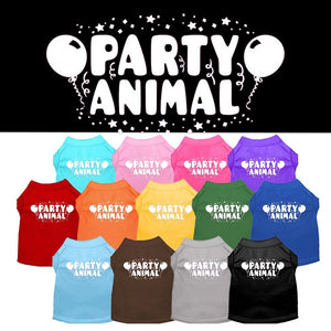Pet Dog & Cat Shirt Screen Printed, "Party Animal"