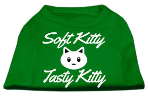 Pet Dog & Cat Shirt Screen Printed, "Soft Kitty, Tasty Kitty"
