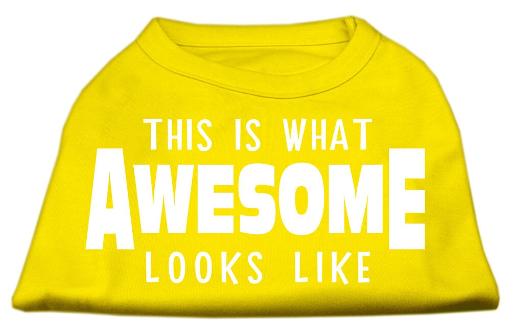 Pet Dog & Cat Shirt Screen Printed, "This Is What Awesome Looks Like"