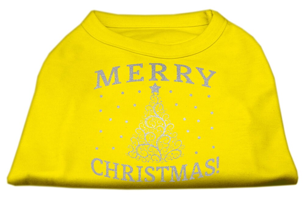 Christmas Screenprinted Dog Shirt, "Shimmer Christmas Tree"