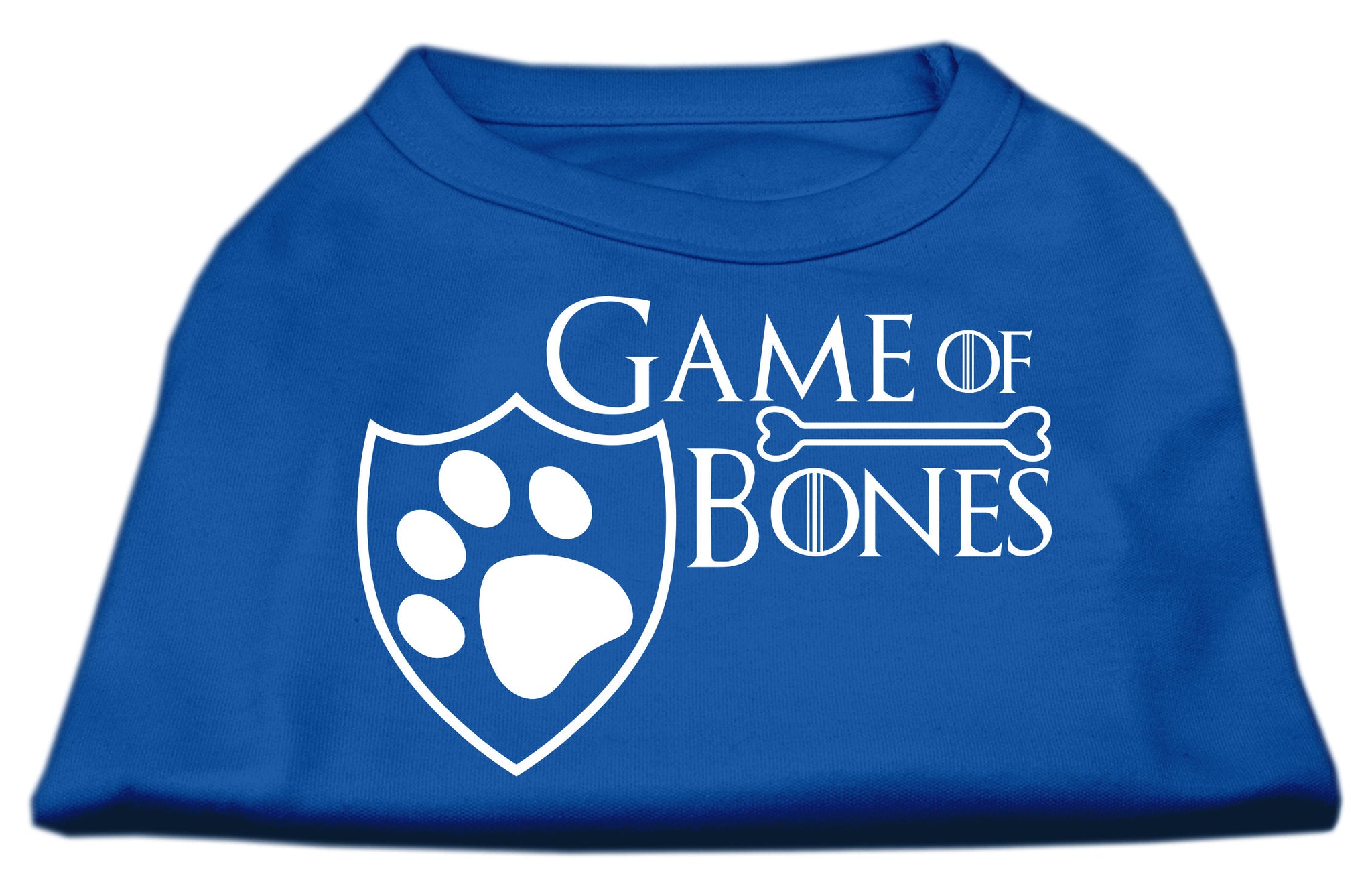 Pet Dog & Cat Shirt Screen Printed, "Game of Bones"