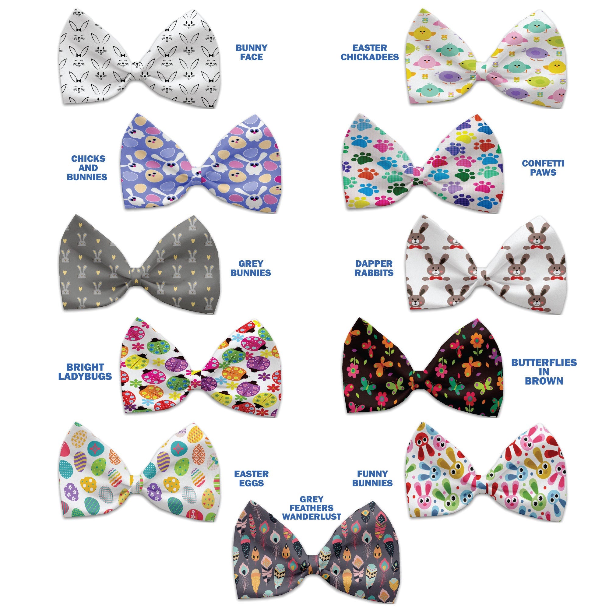 Pet, Dog and Cat Bow Ties, "Easter Group" *Available in 11 different pattern options!*