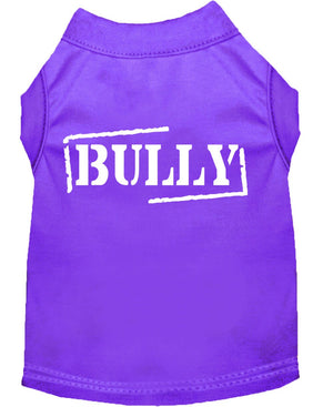 Pet Dog & Cat Shirt Screen Printed, "Bully"