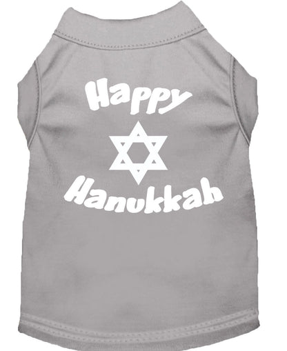 Hanukkah Pet Dog & Cat Shirt Screen Printed, "Happy Hanukkah"