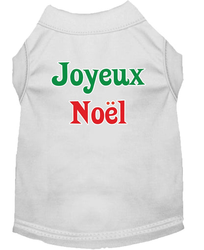 Christmas Screenprinted Dog Shirt, "Joyeux Noel"