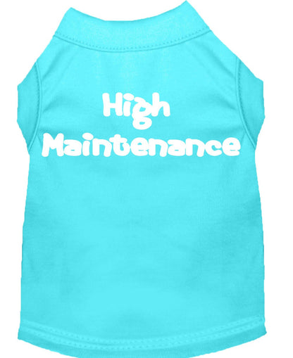 Pet Dog & Cat Shirt Screen Printed, "High Maintenance"