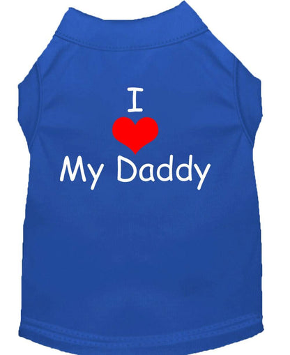 Pet Dog & Cat Shirt Screen Printed, "I Love My Daddy"