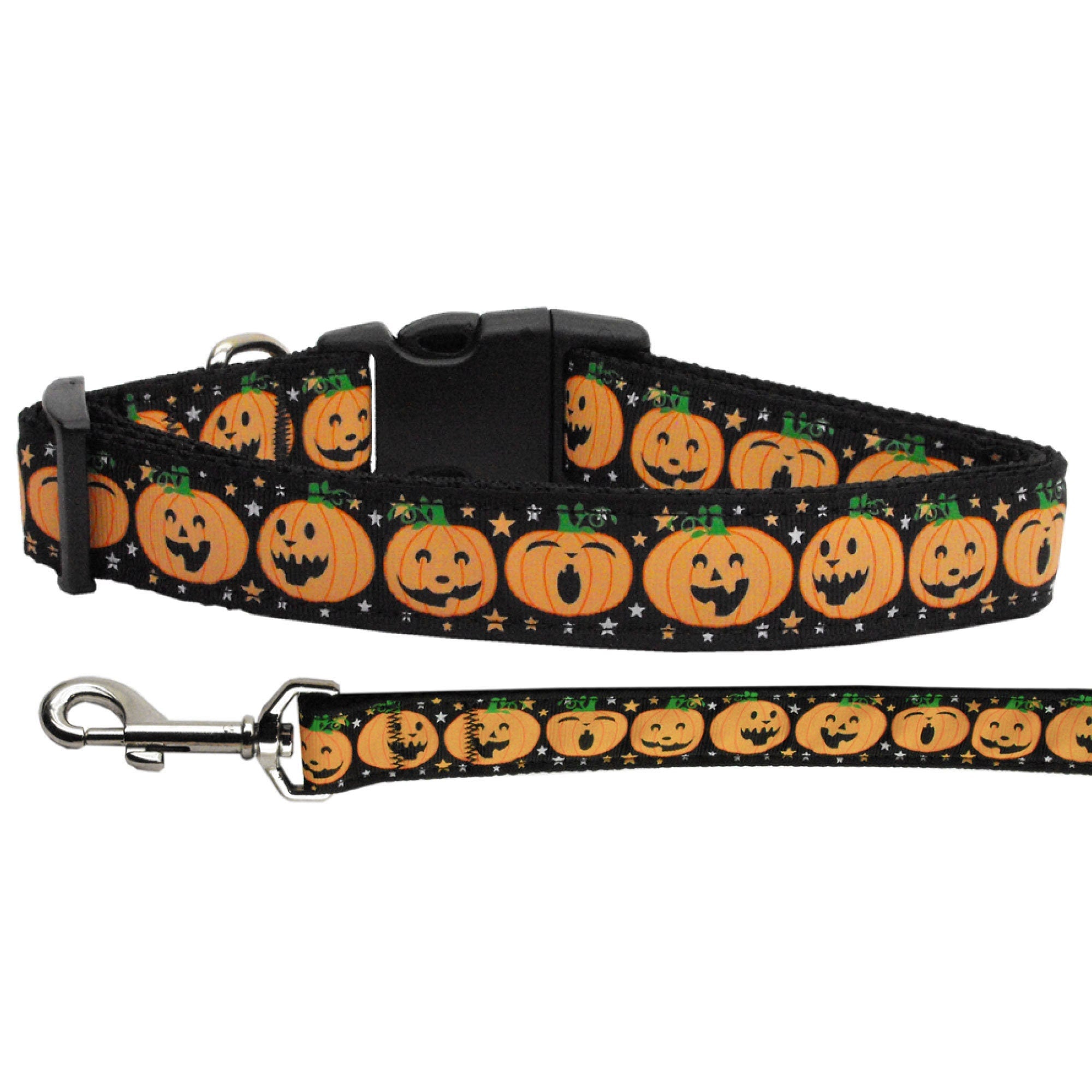 Halloween Pet Dog & Cat Nylon Collar or Leash,  "Pumpkins"