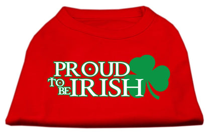 Pet Dog & Cat Shirt Screen Printed, "Proud To Be Irish"