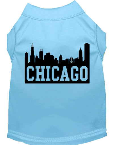 Pet Dog & Cat Shirt Screen Printed, "Chicago Skyline"